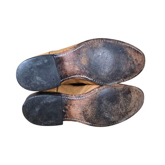 Vintage Nocona Men's Ostrich Med Square Toe Soft Supple Cowboy  Boots Sz 10.5 D - Picture 7 of 8